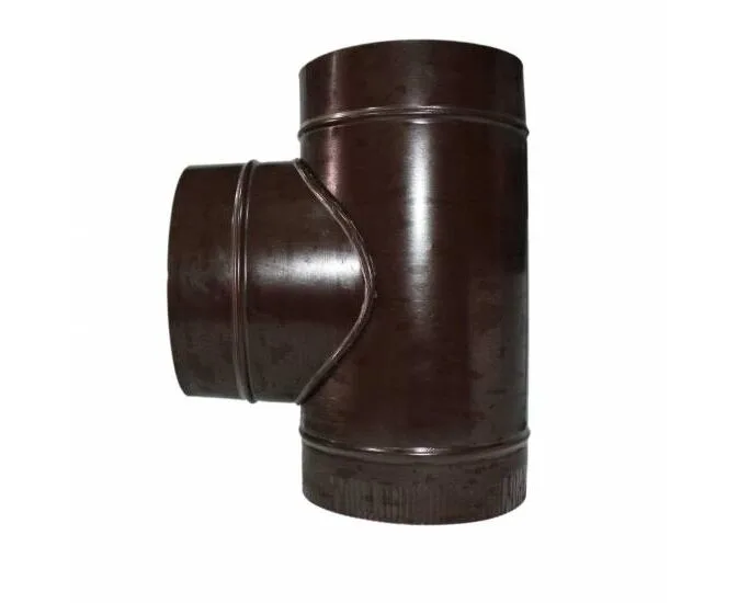 Тройник 400/400 коричневый из оцинкованной стали